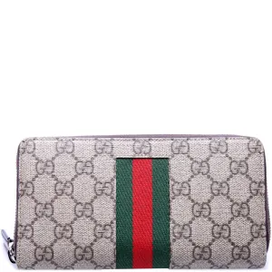 408831 Web Gucci Supreme Zip Around Wallet