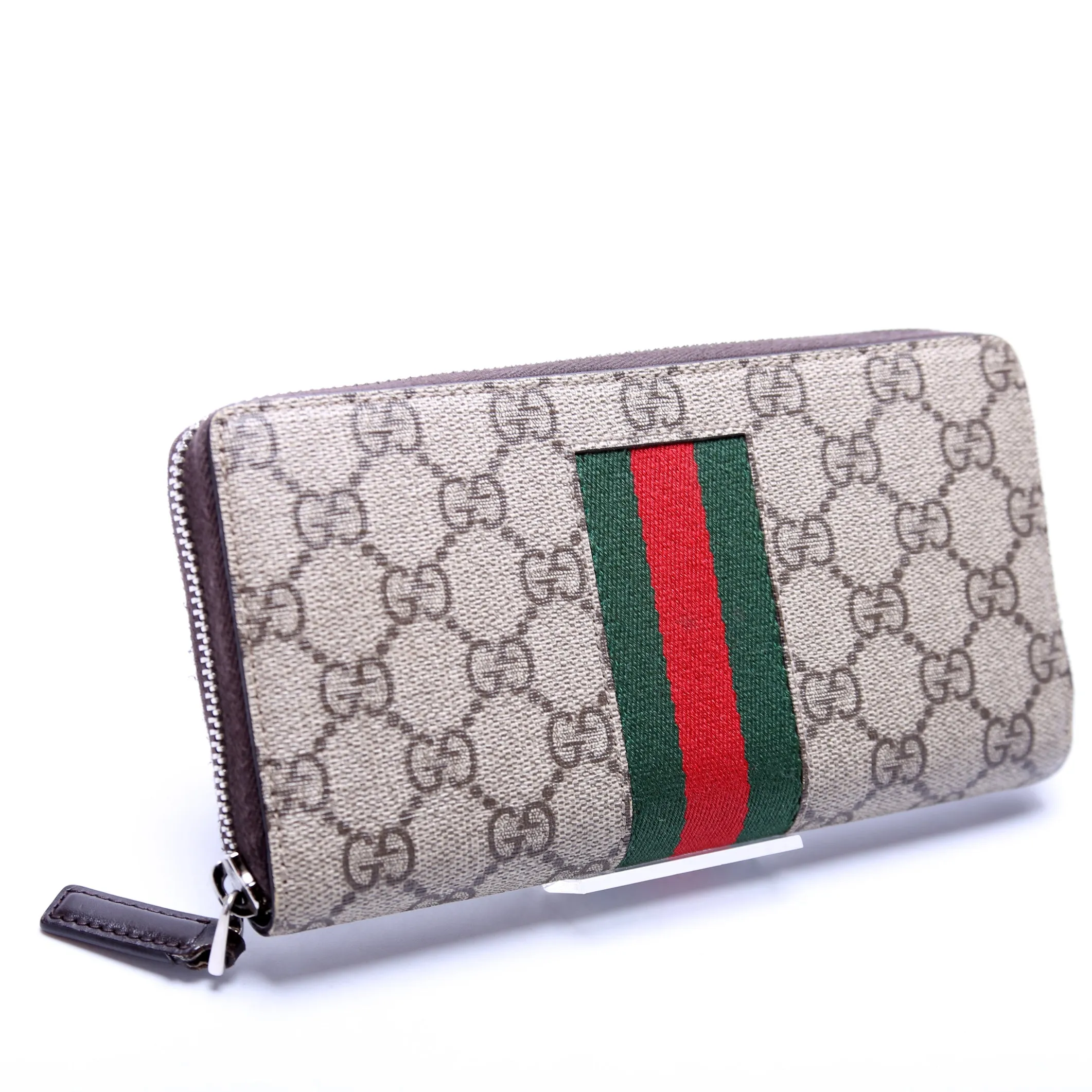 408831 Web Gucci Supreme Zip Around Wallet