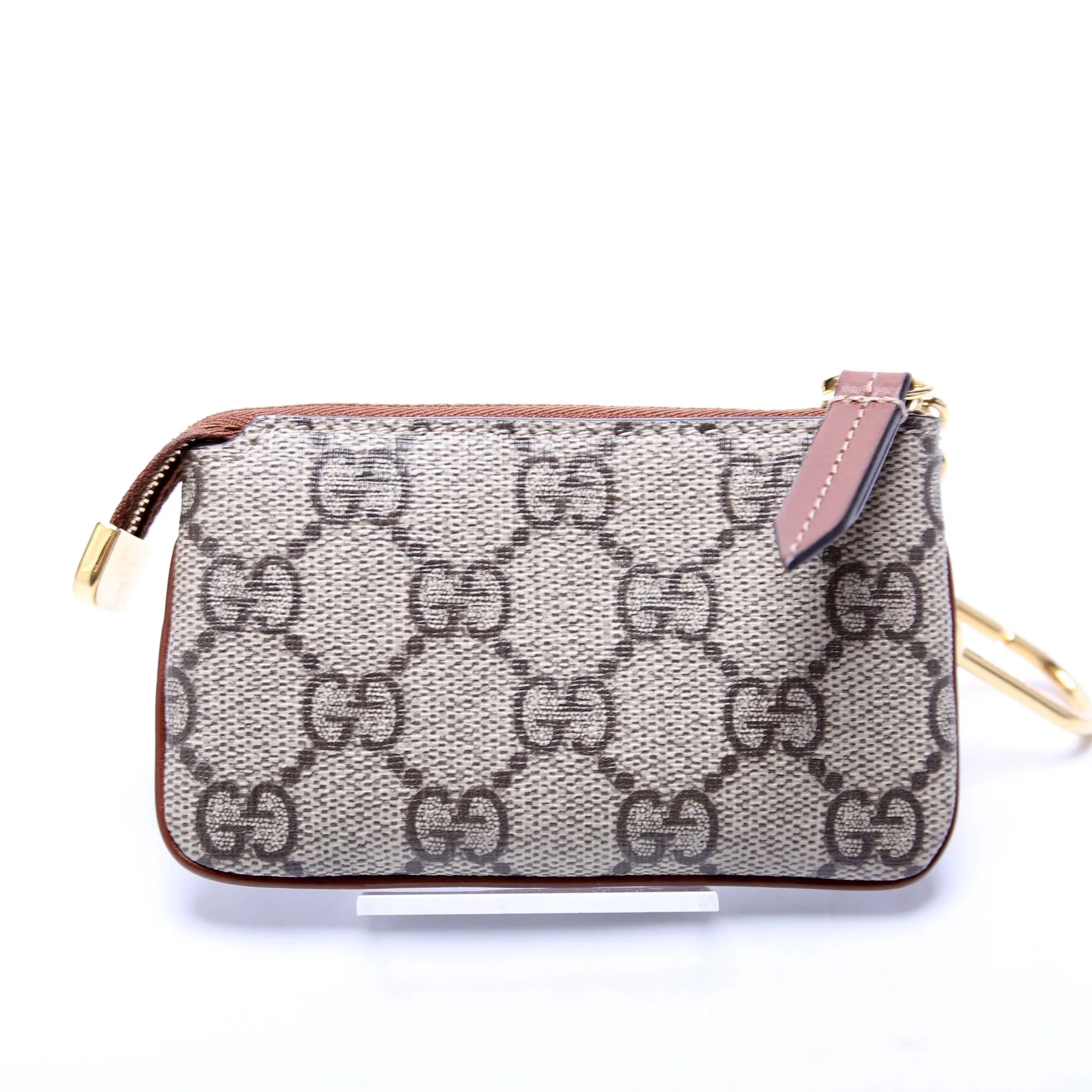 447964 GG Supreme Key Case Brown