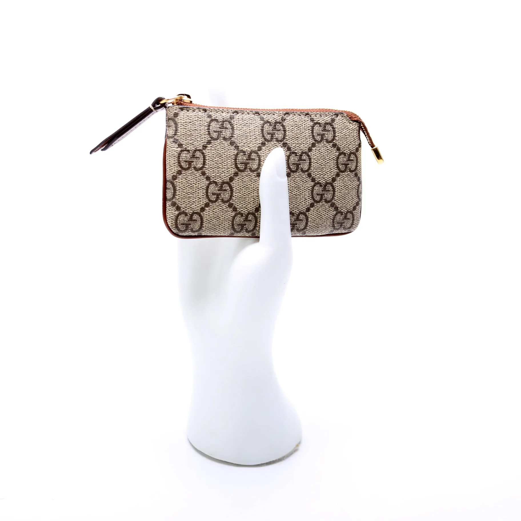 447964 GG Supreme Key Case Brown