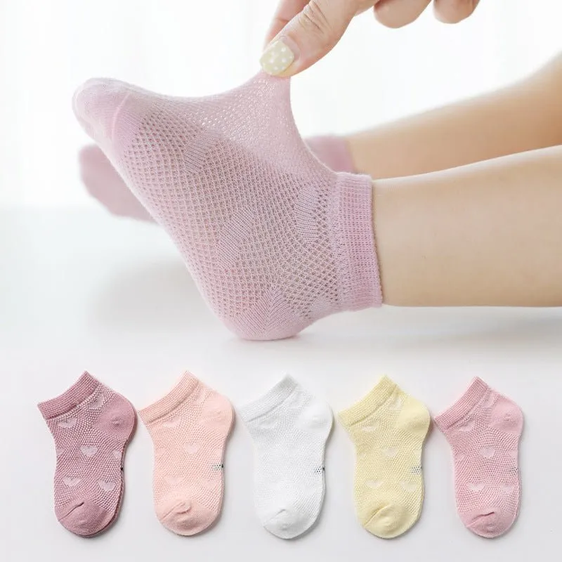 5-Pack Summer Breeze Mesh Socks (2 Designs)