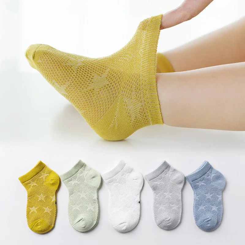 5-Pack Summer Breeze Mesh Socks (2 Designs)