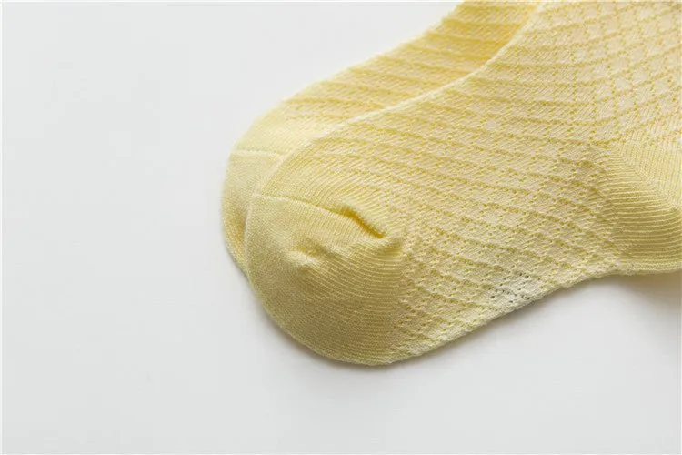 5-Pack Summer Pure Color Socks (2 Designs)
