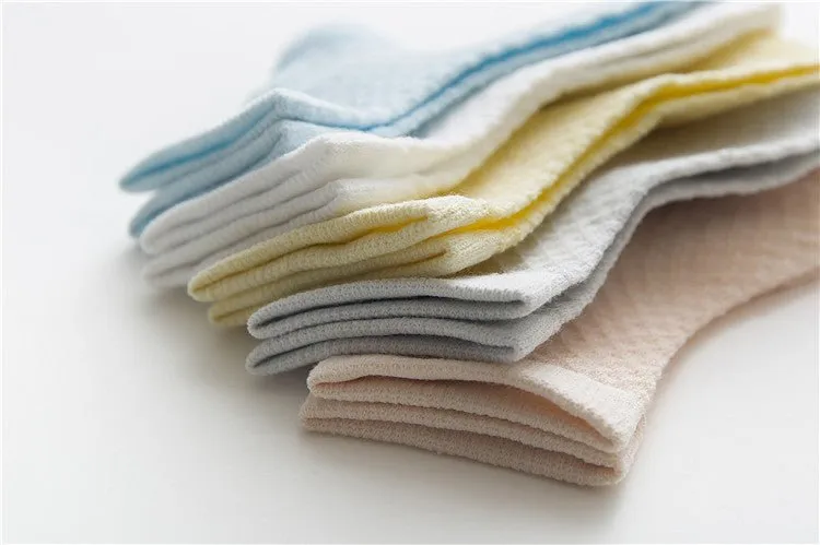 5-Pack Summer Pure Color Socks (2 Designs)