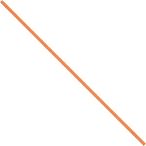6 x 5/32" Orange Paper Twist Ties