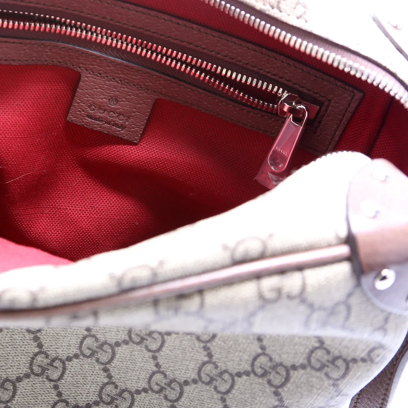 626363 GG Supreme Square Messenger Bag Brown
