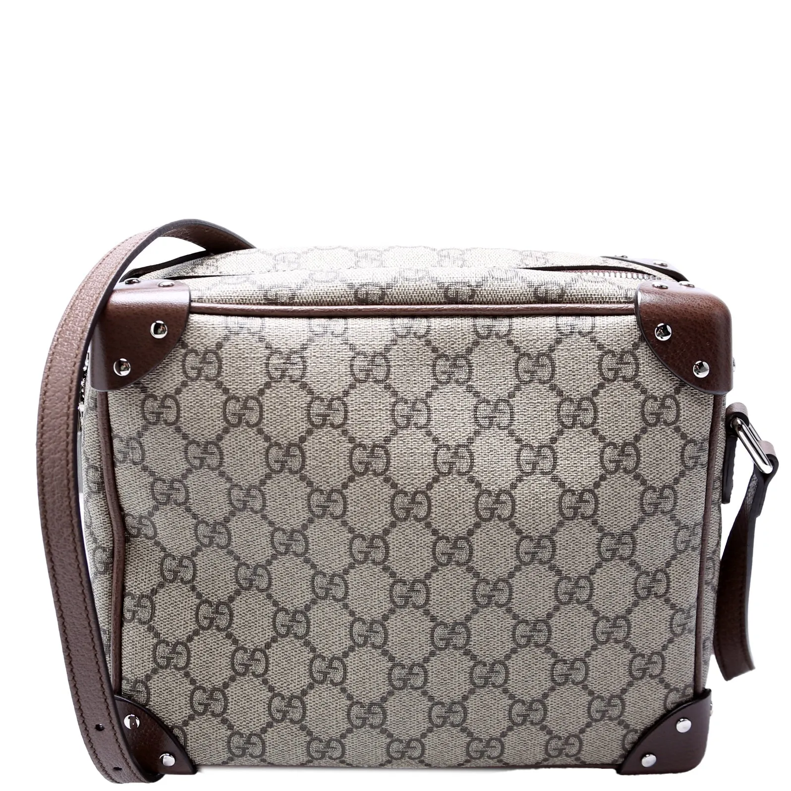 626363 GG Supreme Square Messenger Bag Brown