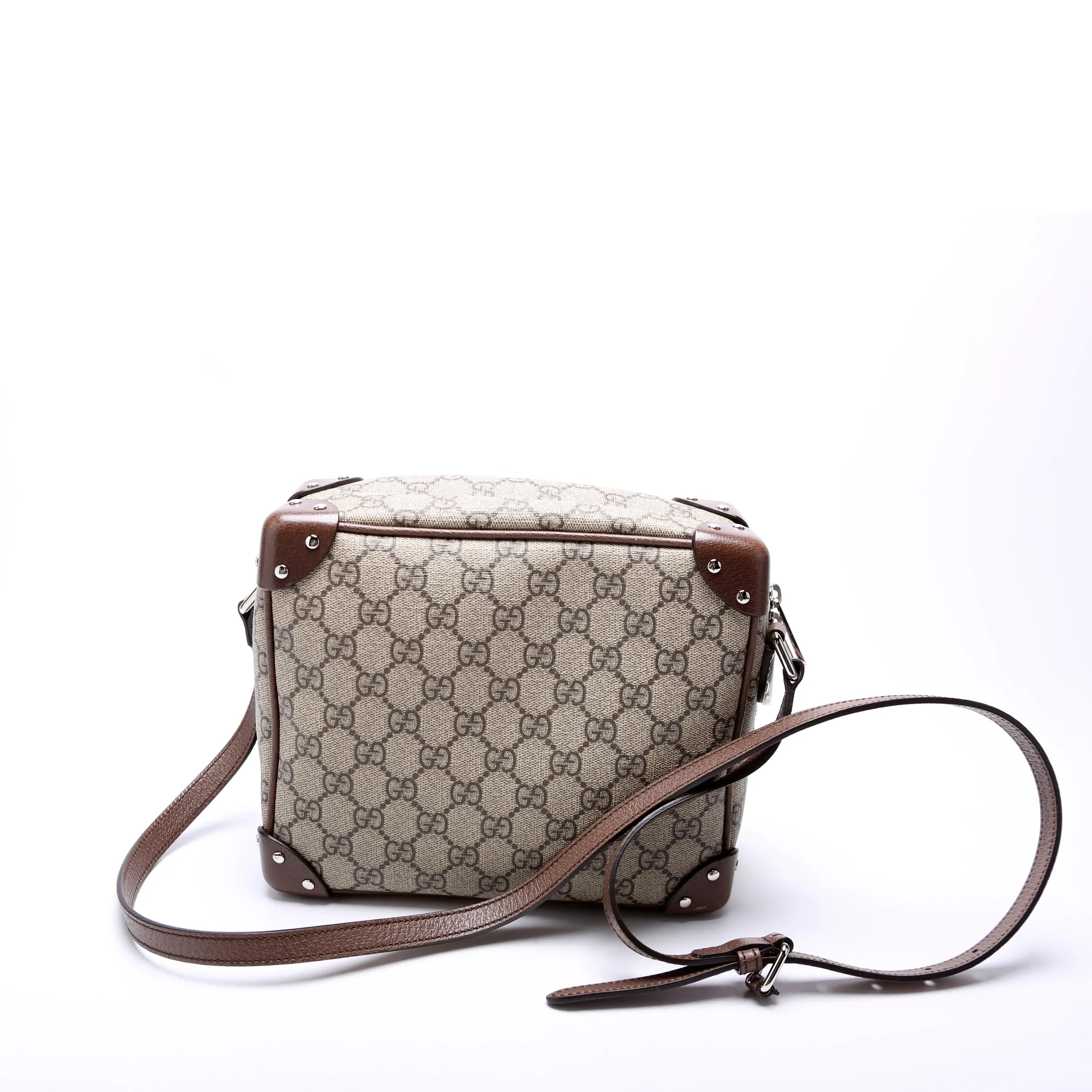 626363 GG Supreme Square Messenger Bag Brown