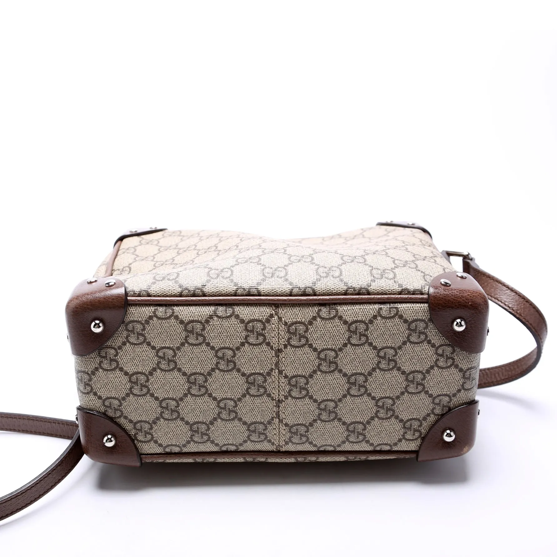 626363 GG Supreme Square Messenger Bag Brown