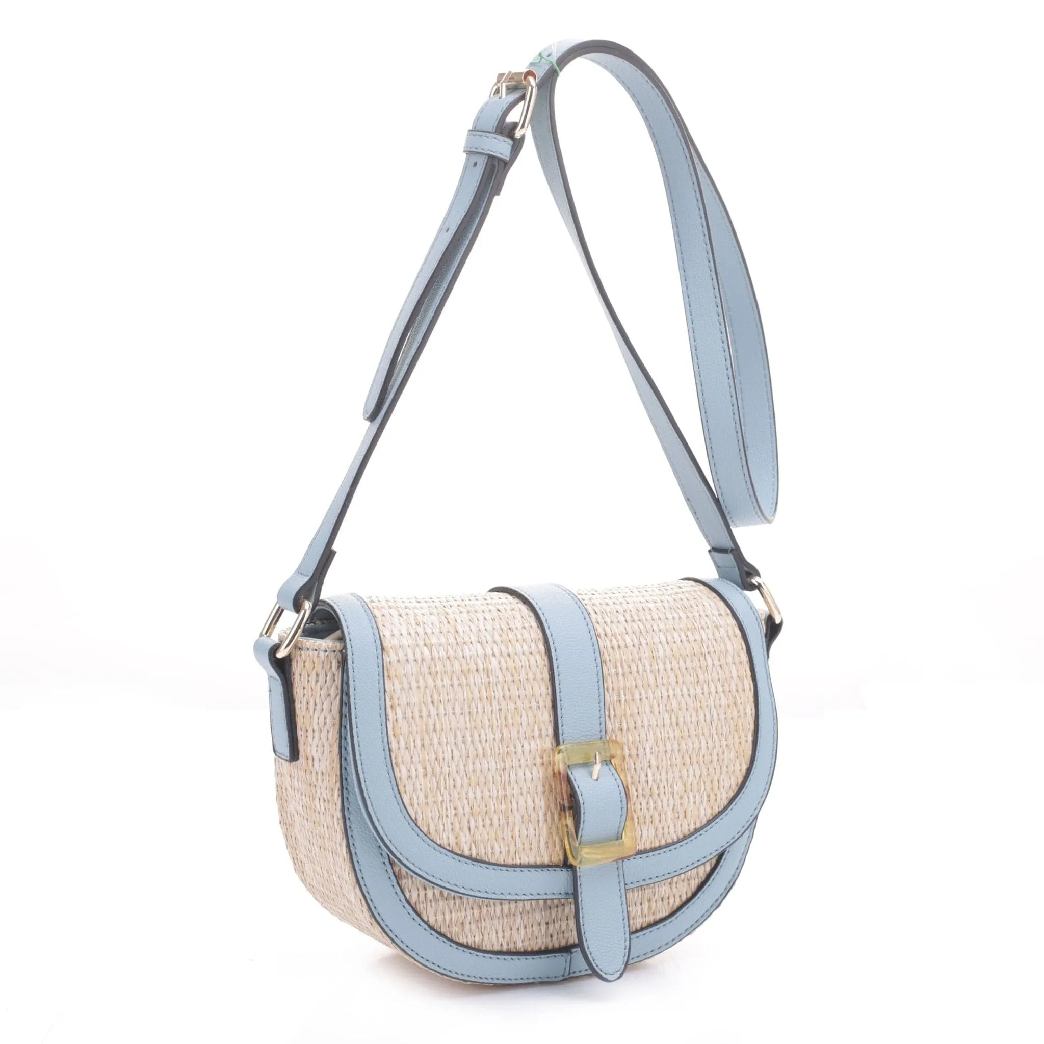 93128 Carmen Woven Straw Crossbody