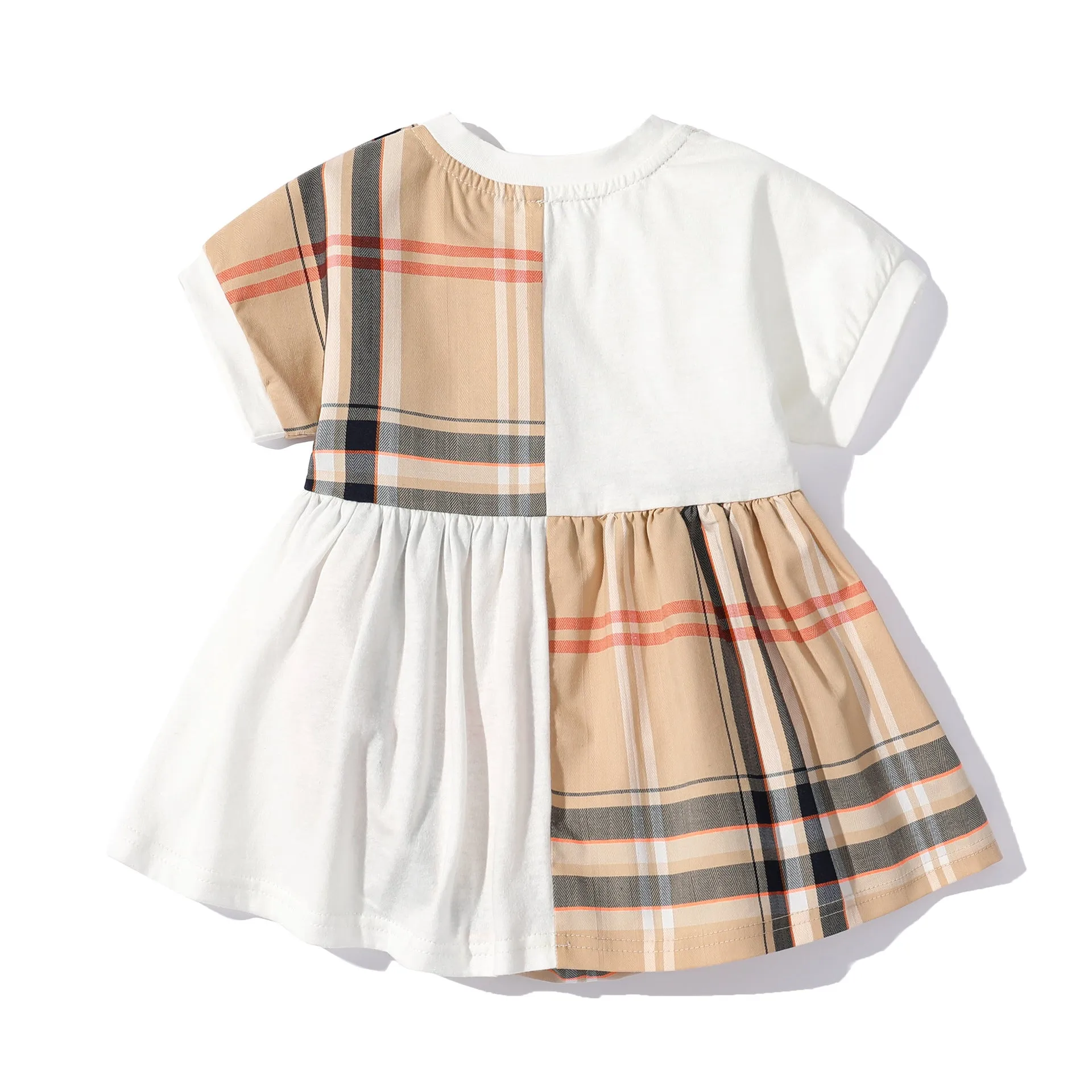 Baby Girl 100% Cotton Classic Short Sleeve Dress