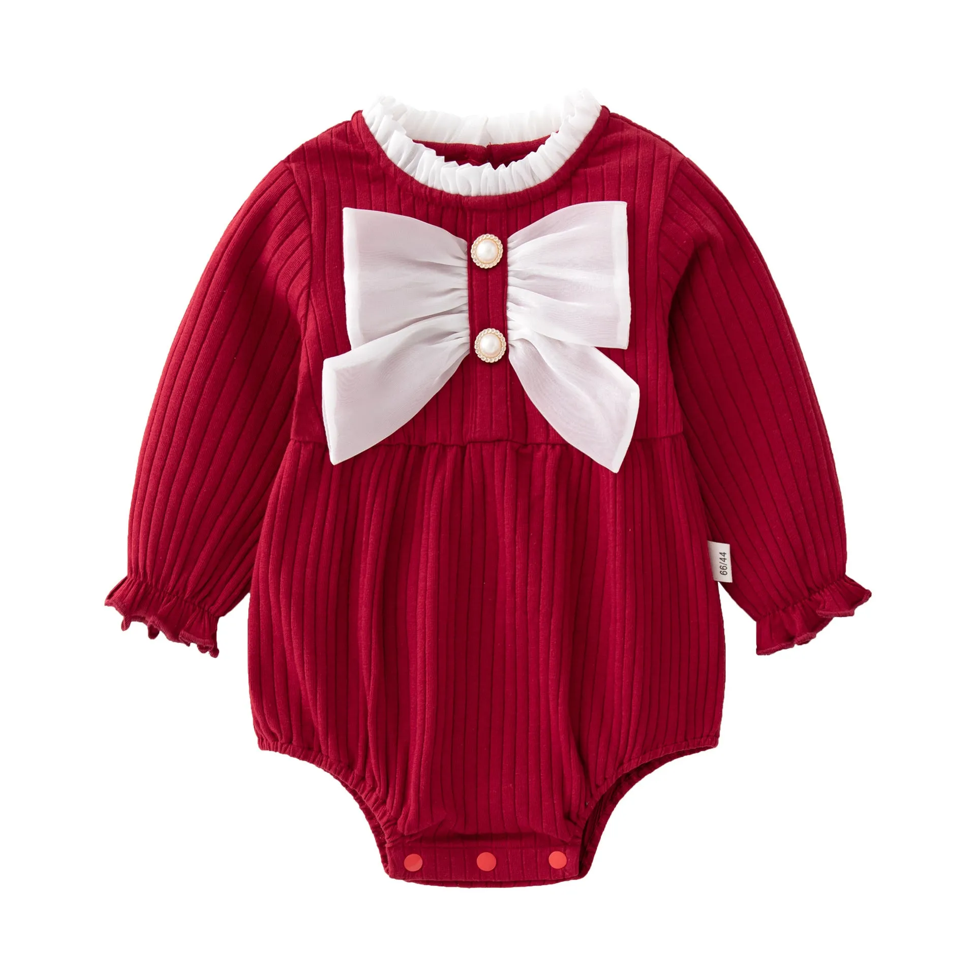 Baby Girl Adorable Bow Short/Long Sleeve Onesie (3 Colors)