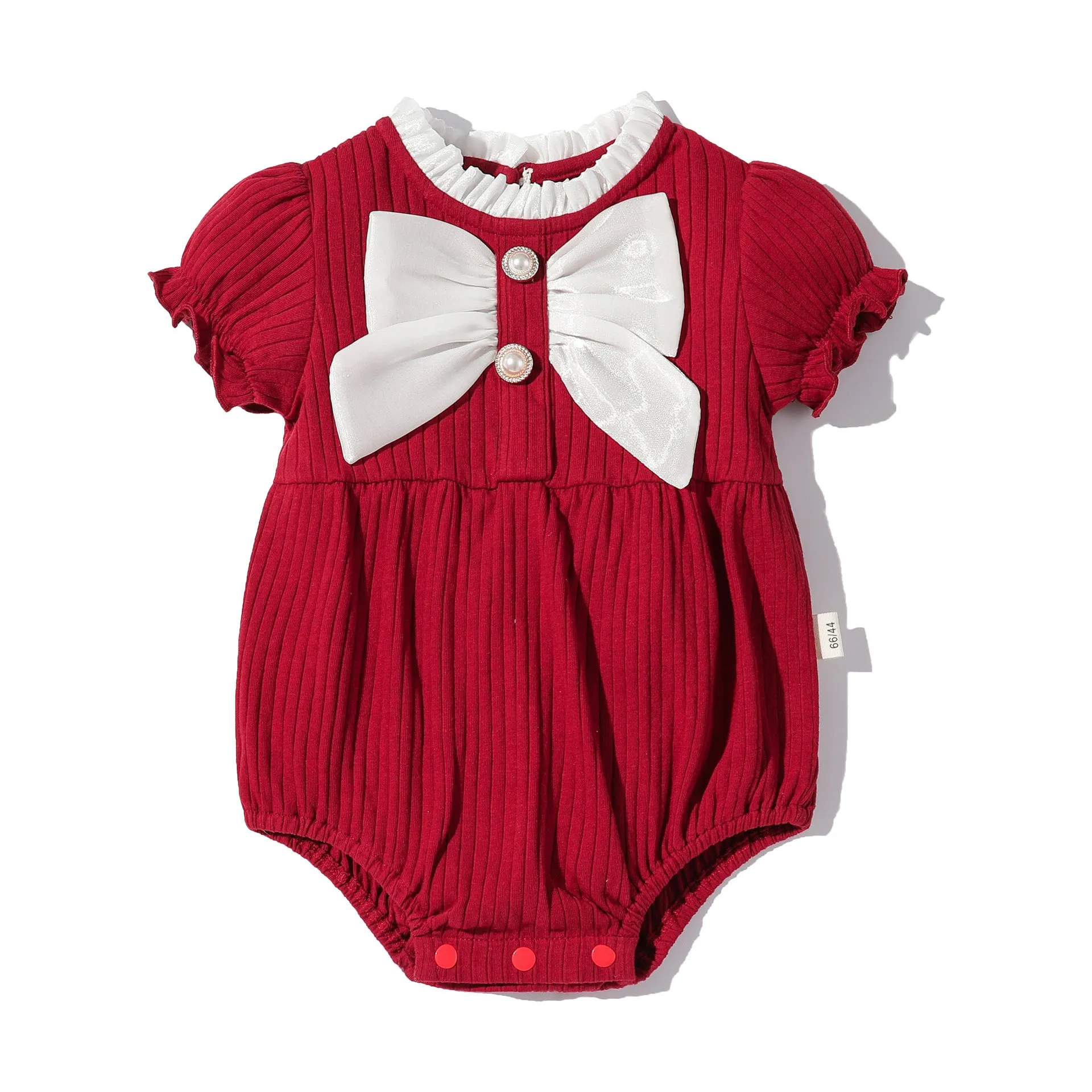 Baby Girl Adorable Bow Short/Long Sleeve Onesie (3 Colors)
