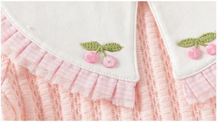 Baby Girl Cutie Cherry Design Long Sleeve Top