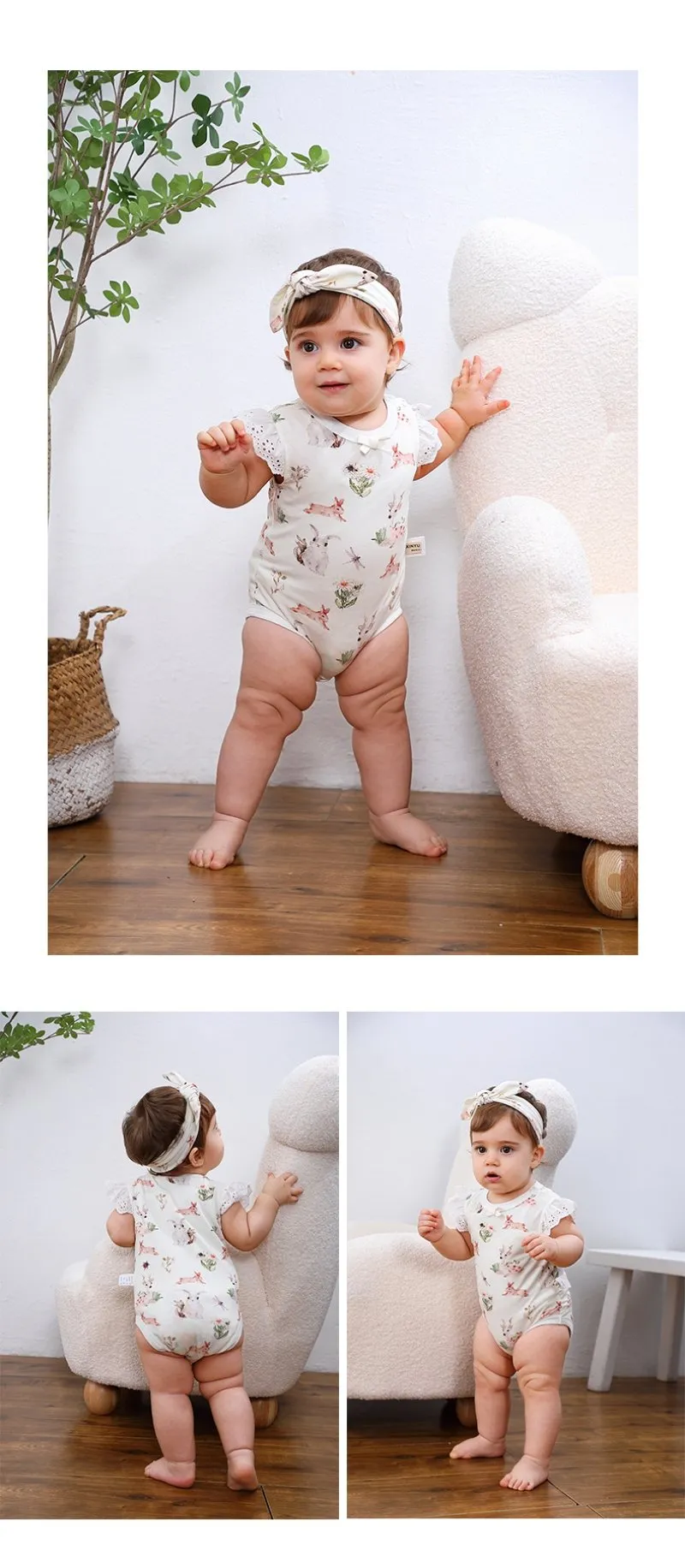 Baby Girl Floral   Animal Prints Onesie (3 Designs)