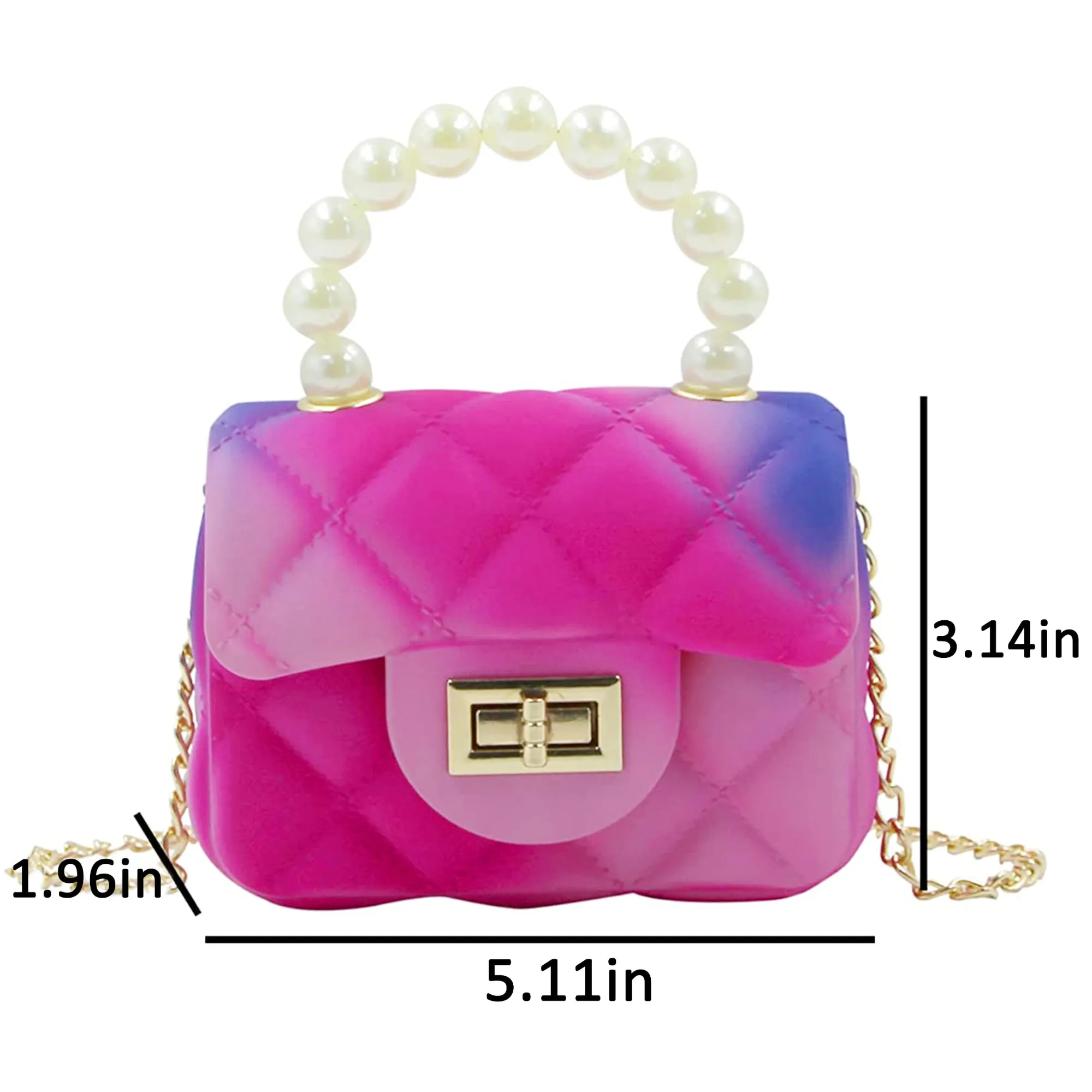 Babymoon Kids Jelly Sling Purse Fashion Handbag (8x13x5 CM) – Pink