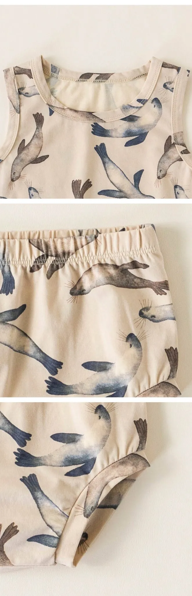 Baby/Toddler Animals Print Top and Shorts Set (3 Designs)