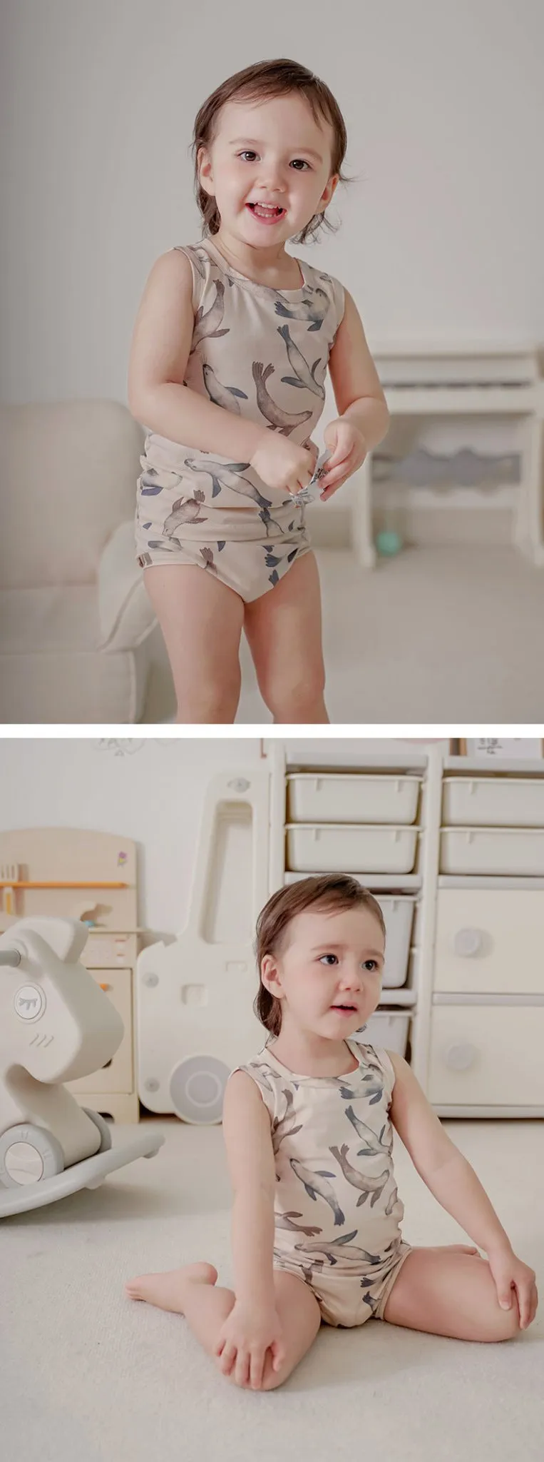 Baby/Toddler Animals Print Top and Shorts Set (3 Designs)