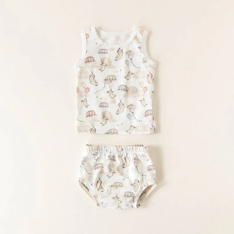 Baby/Toddler Animals Print Top and Shorts Set (3 Designs)