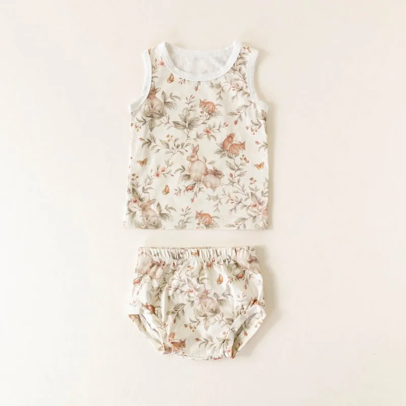 Baby/Toddler Animals Print Top and Shorts Set (3 Designs)