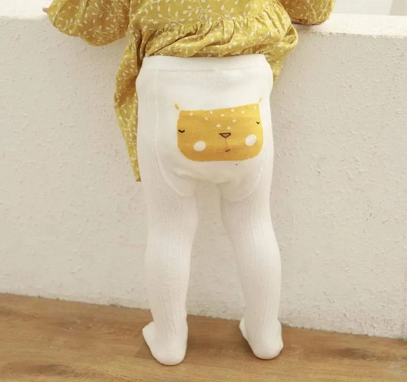Baby/Toddler Cartoon Animals Print Knitted Leggings (2 Designs)