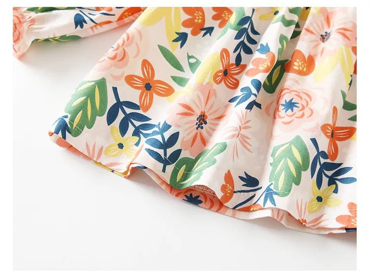 Baby/Toddler Girl Colorful Floral Prints Top and Shorts Set   Headband