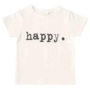 Baby/Toddler's Letter Print White Short-Sleeve T-shirt