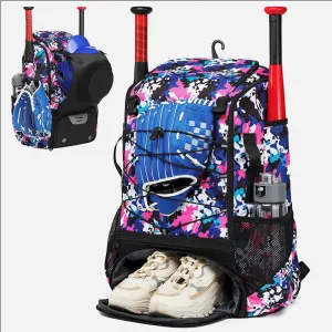 Baseball Backpack Equipment Bag Softball Bat Bag with Shoe Compartment