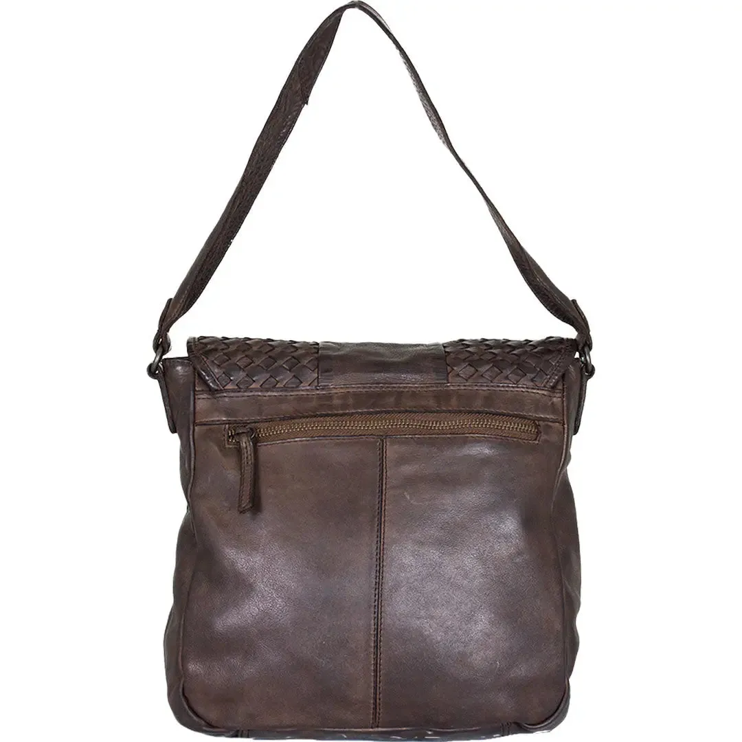Basket Weave Pattern Crossbody Bag