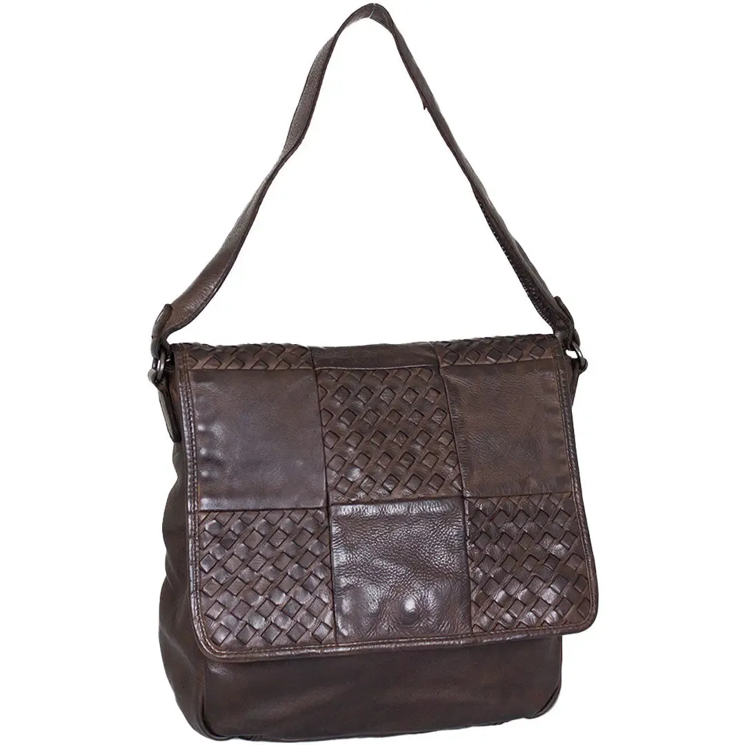 Basket Weave Pattern Crossbody Bag