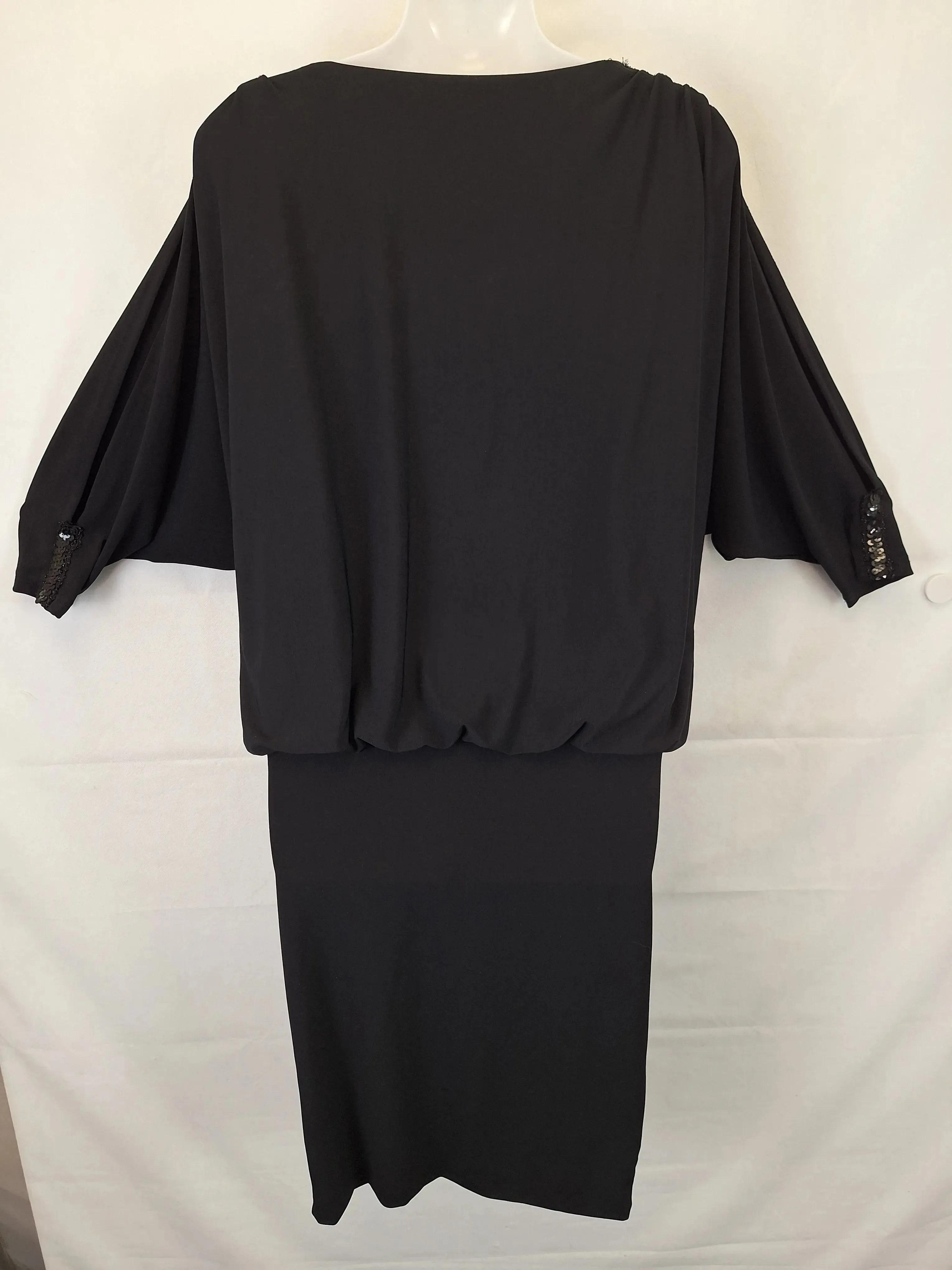 Bird Keepers Graceful Batwing Stretch Midi Dress Size 12