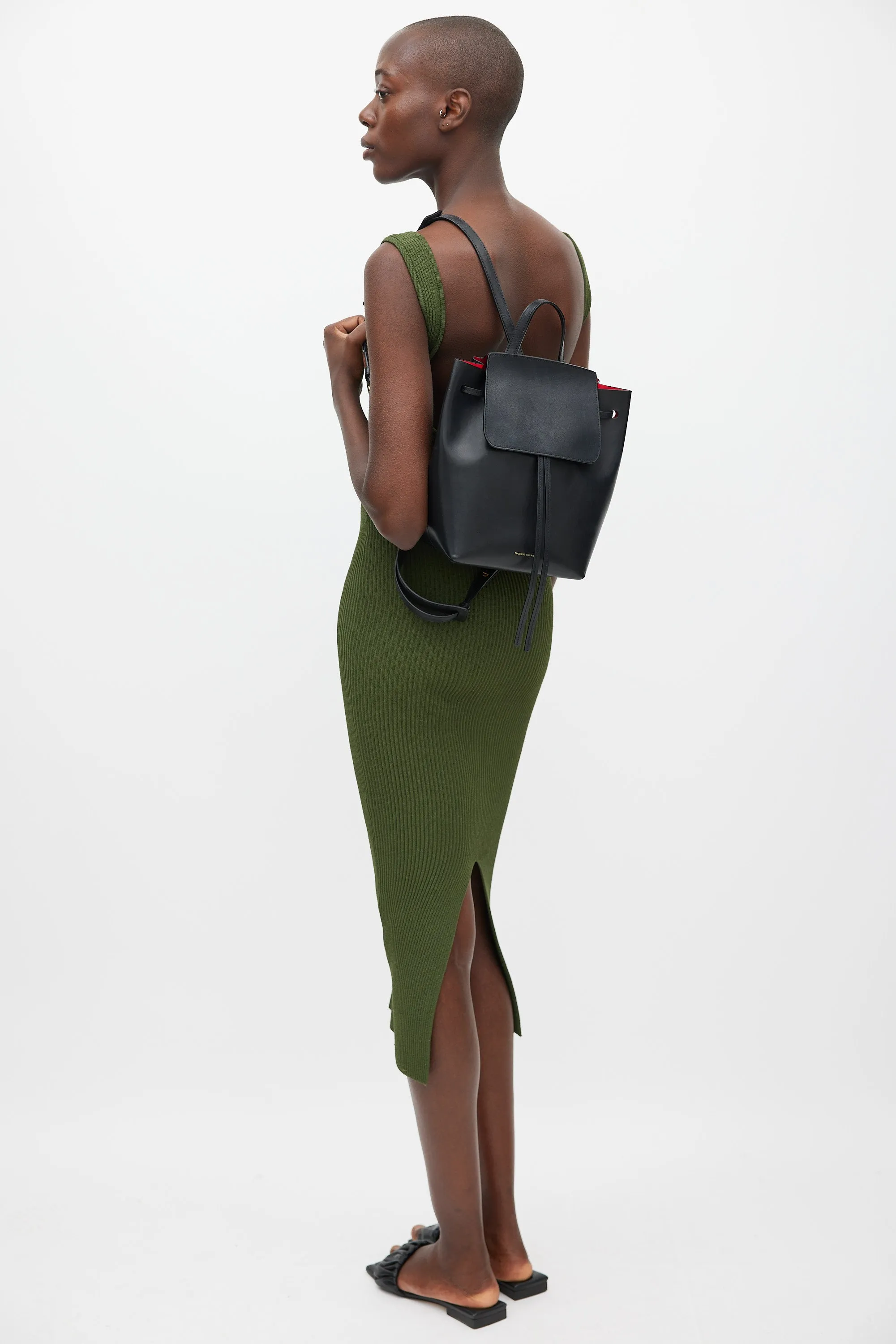 Black Leather Backpack