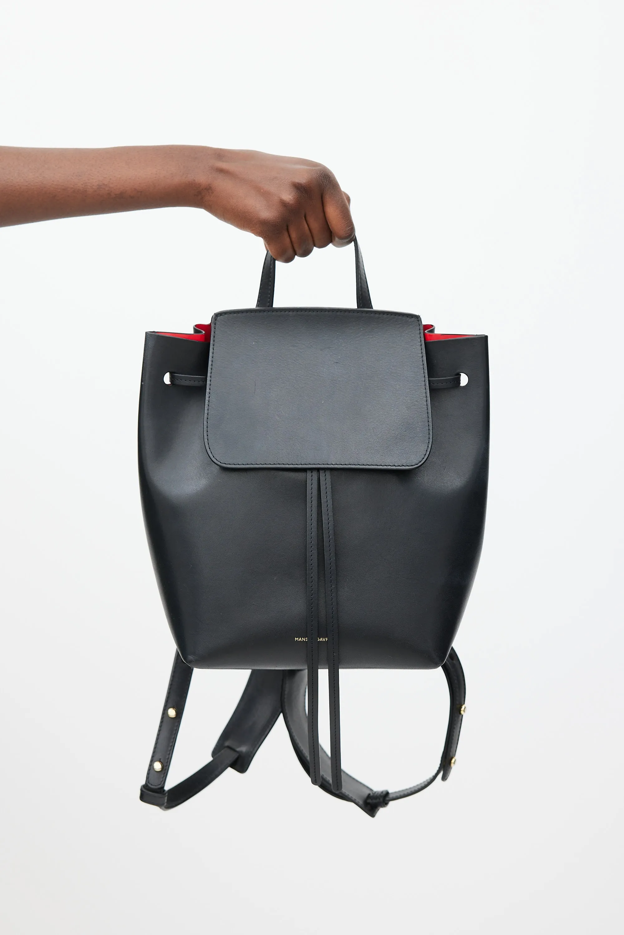 Black Leather Backpack