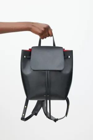Black Leather Backpack