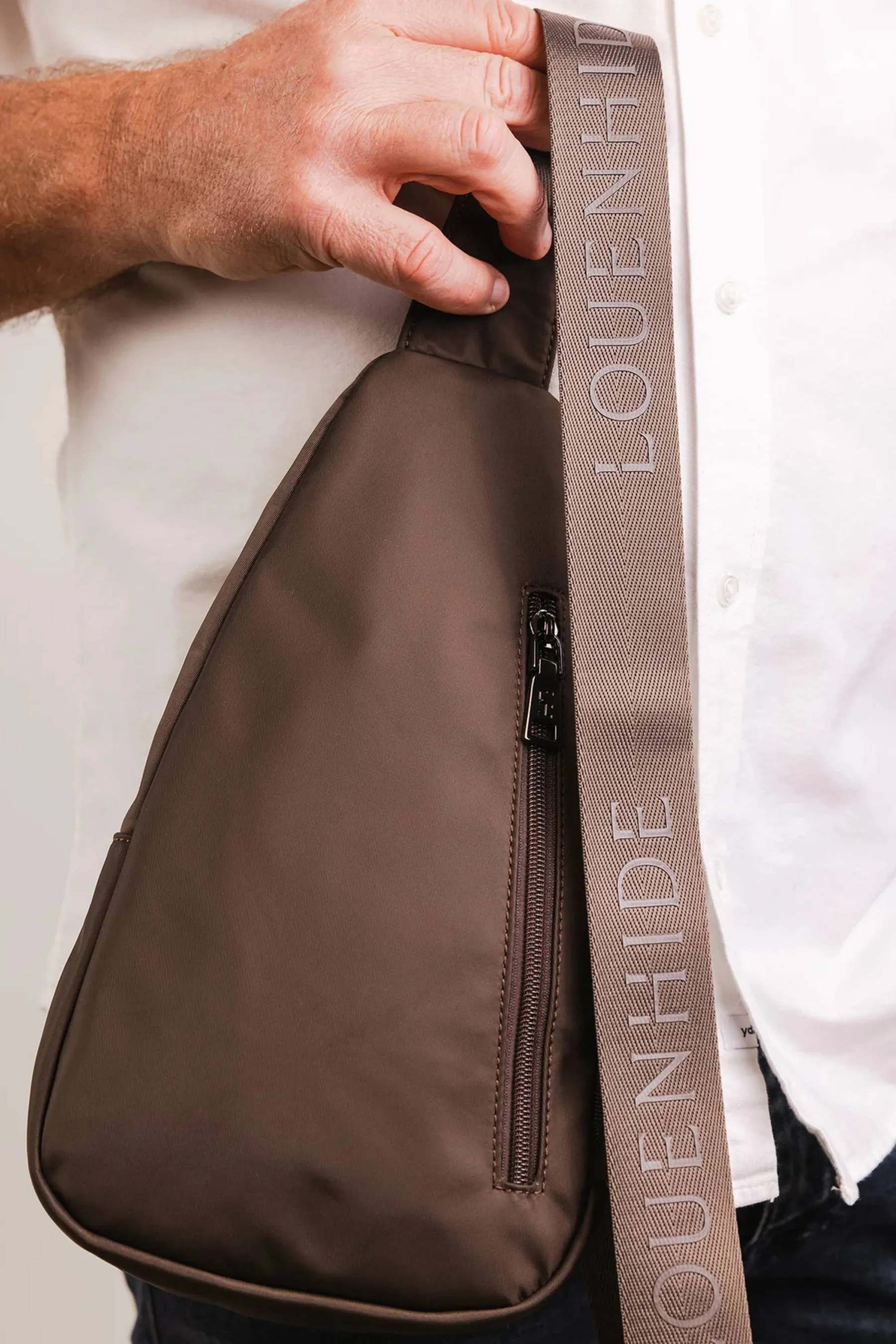 Boyd Nylon Sling Bag | Chocolate