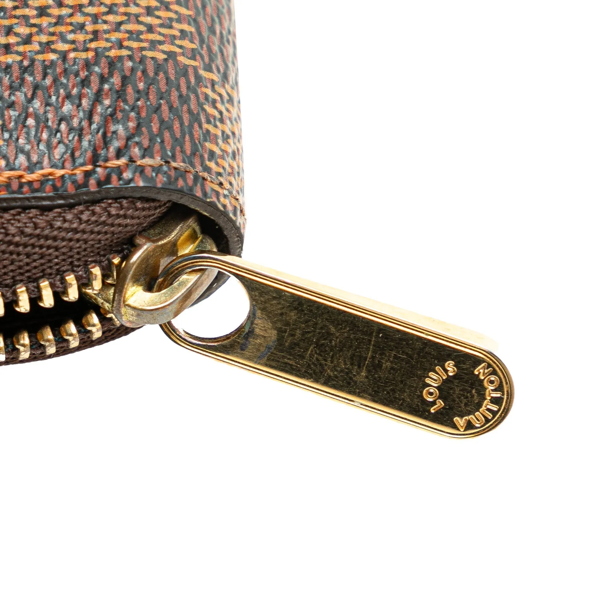 Brown Louis Vuitton Damier Ebene Zippy Coin Purse