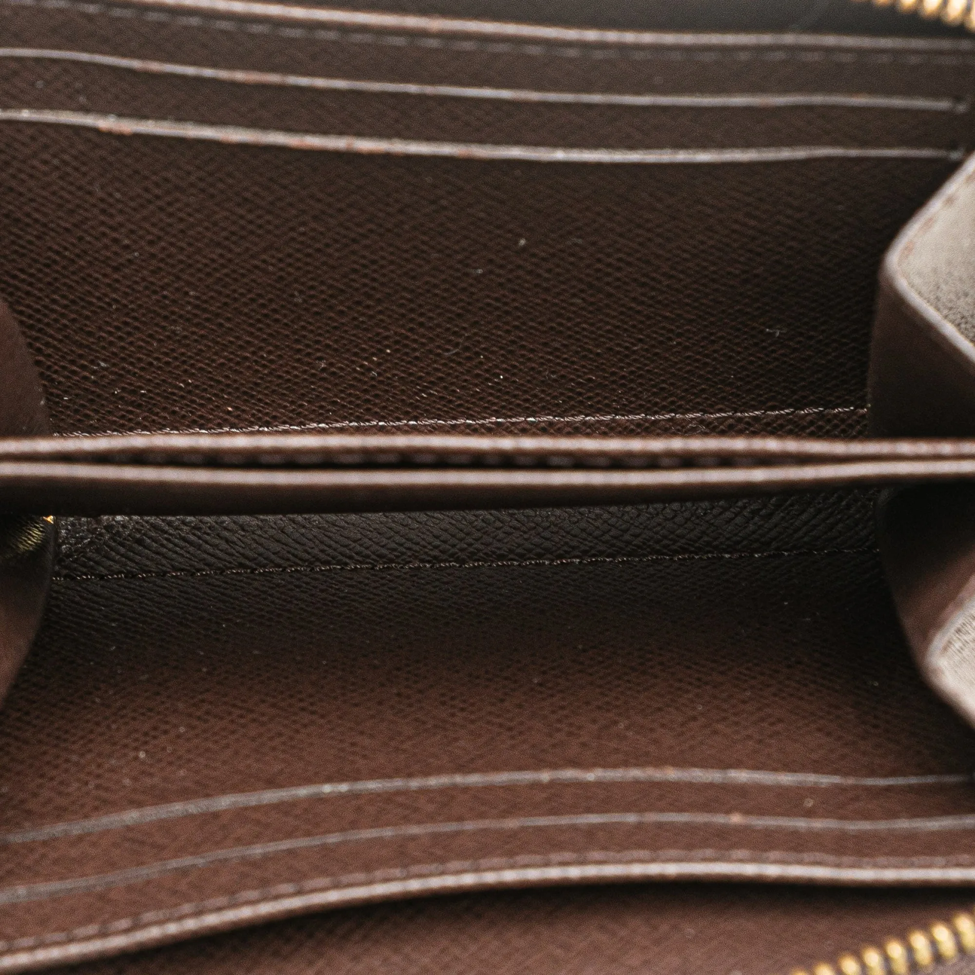 Brown Louis Vuitton Damier Ebene Zippy Coin Purse