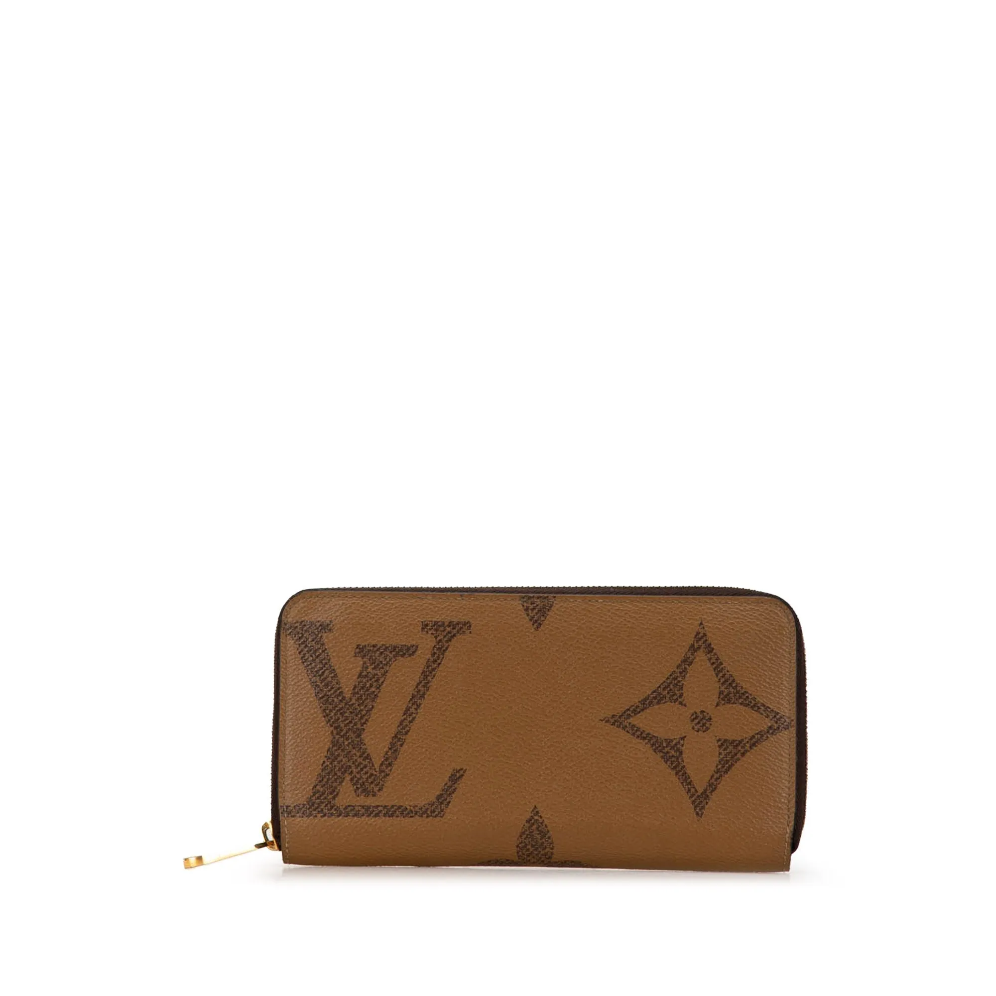 Brown Louis Vuitton Monogram Giant Reverse Zippy Wallet