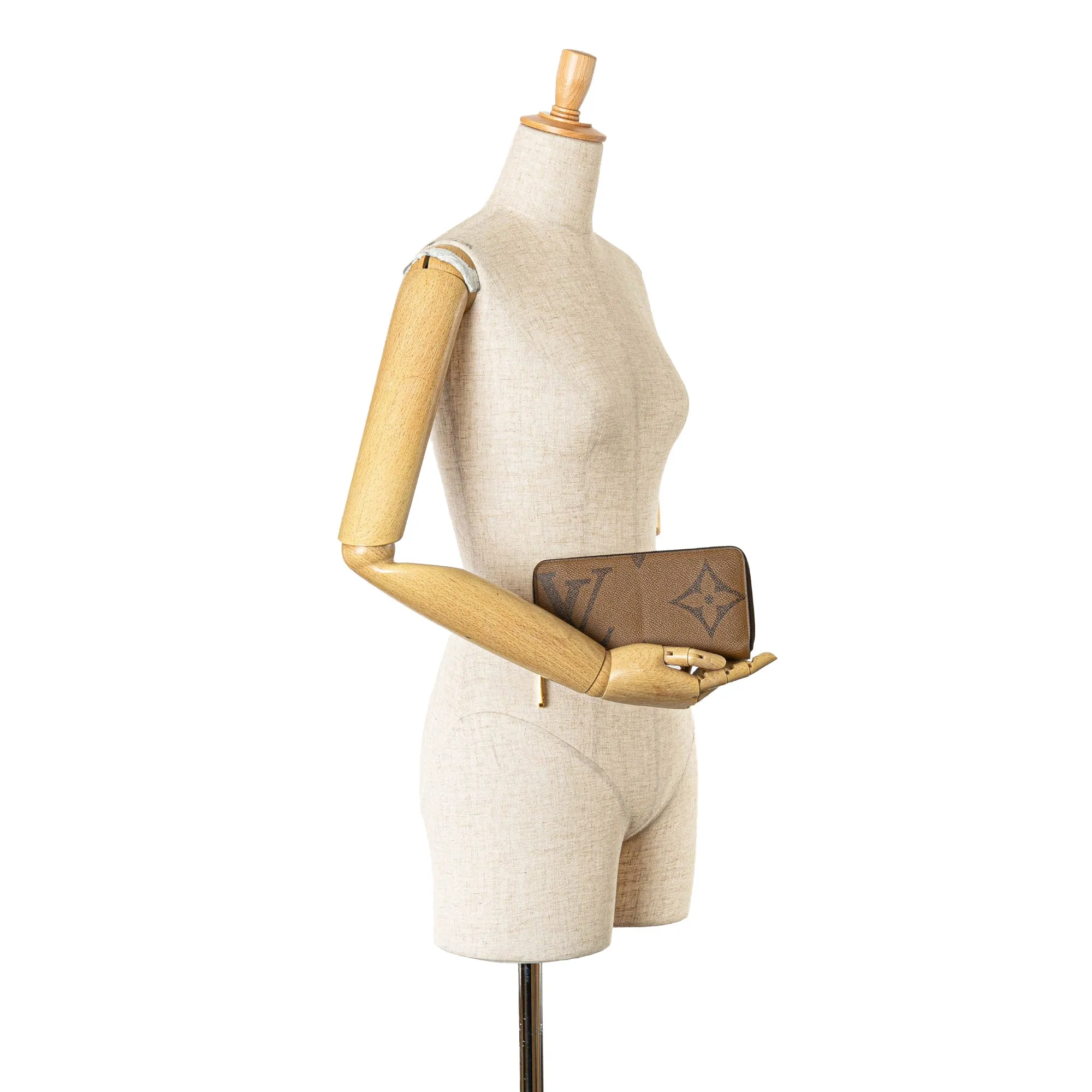 Brown Louis Vuitton Monogram Giant Reverse Zippy Wallet