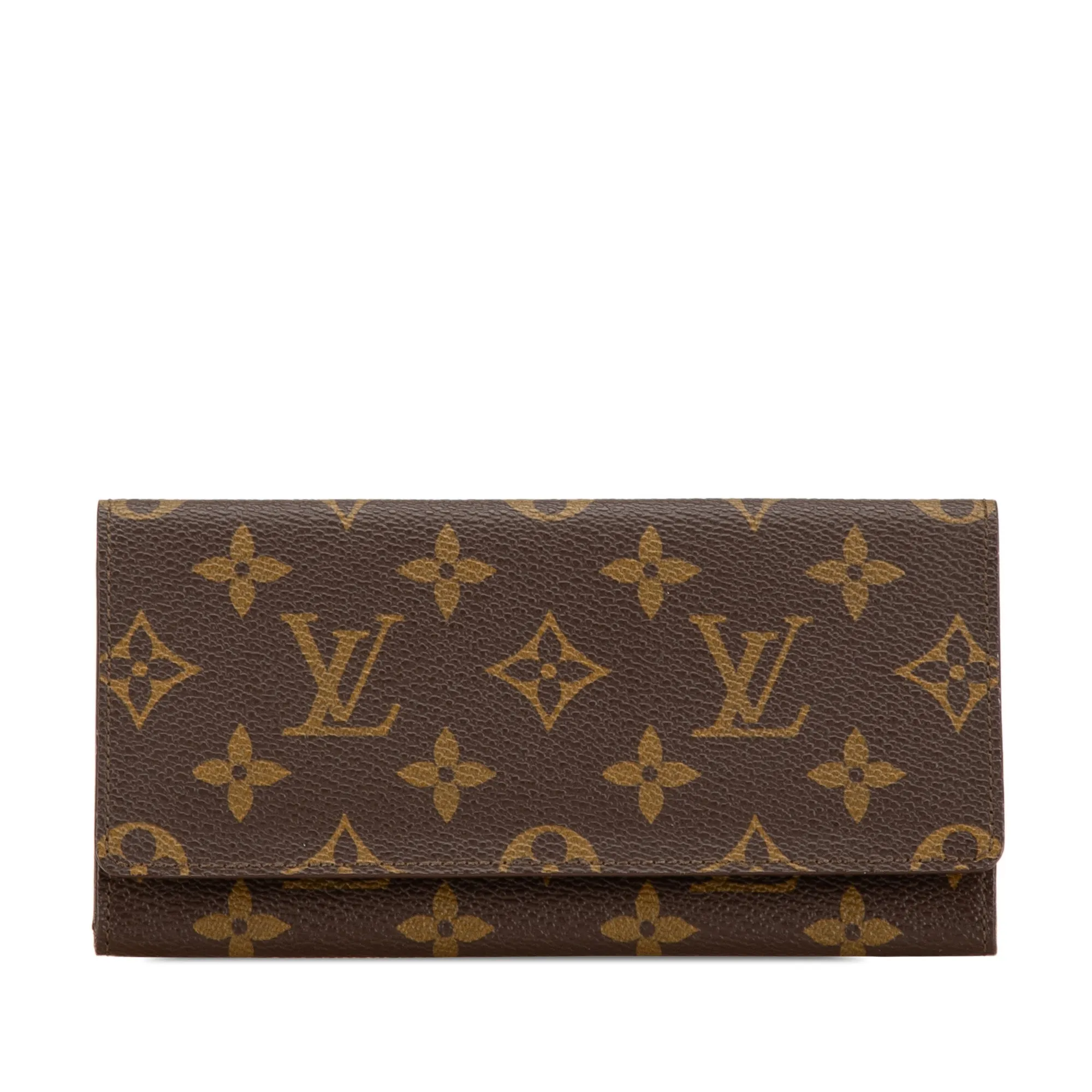 Brown Louis Vuitton Monogram Porte Yen 3 Cartes Long Wallet