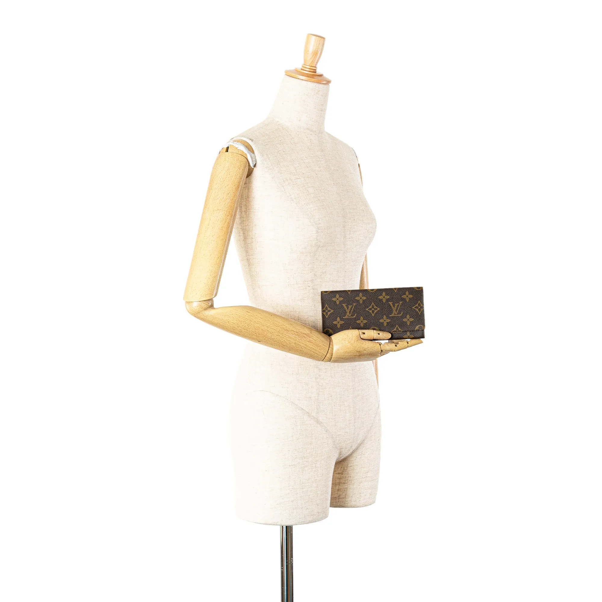 Brown Louis Vuitton Monogram Porte Yen 3 Cartes Long Wallet