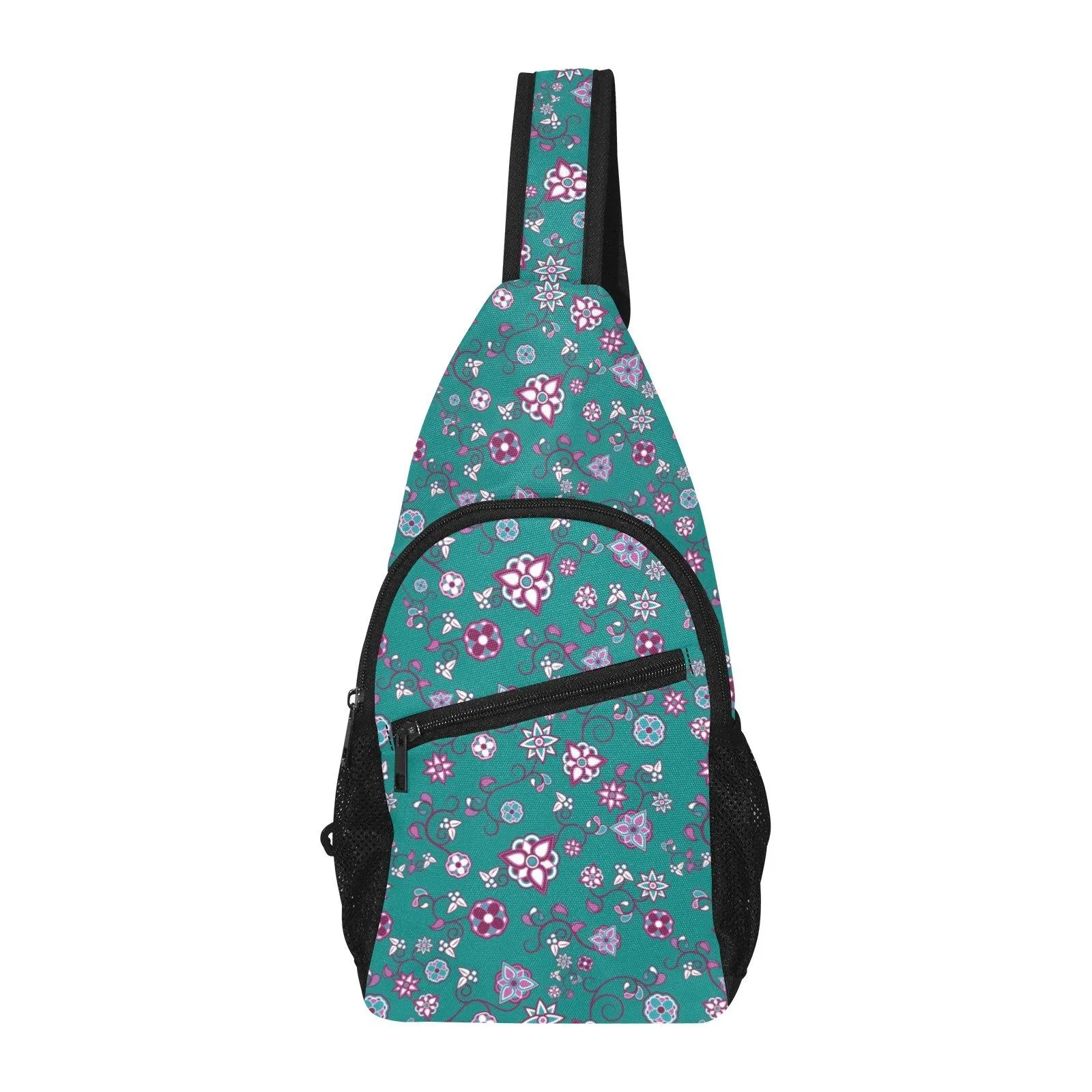 Burgundy Bloom Chest Bag
