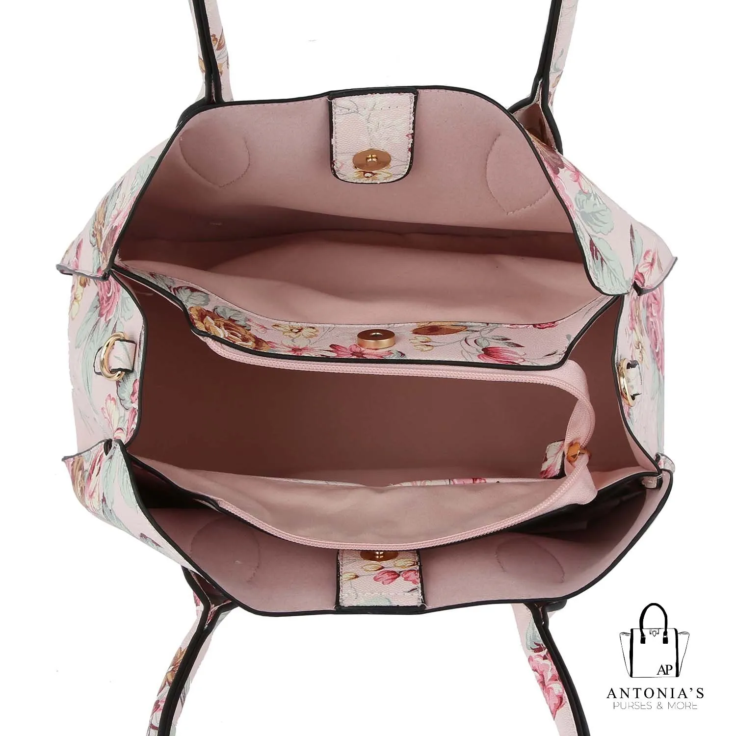 Calin Collection Flower Printed 2-in-1 Satchel