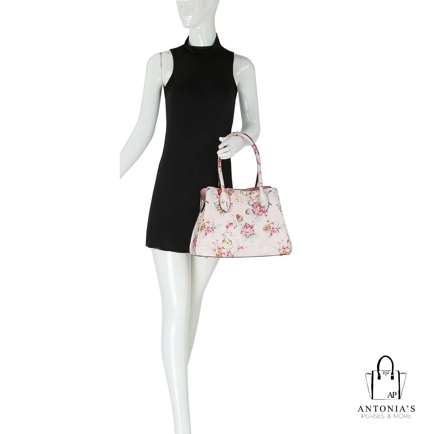 Calin Collection Flower Printed 2-in-1 Satchel