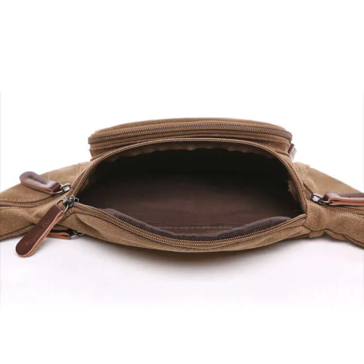 Canvas Bum Bag | Practical Men's Waist Bag
