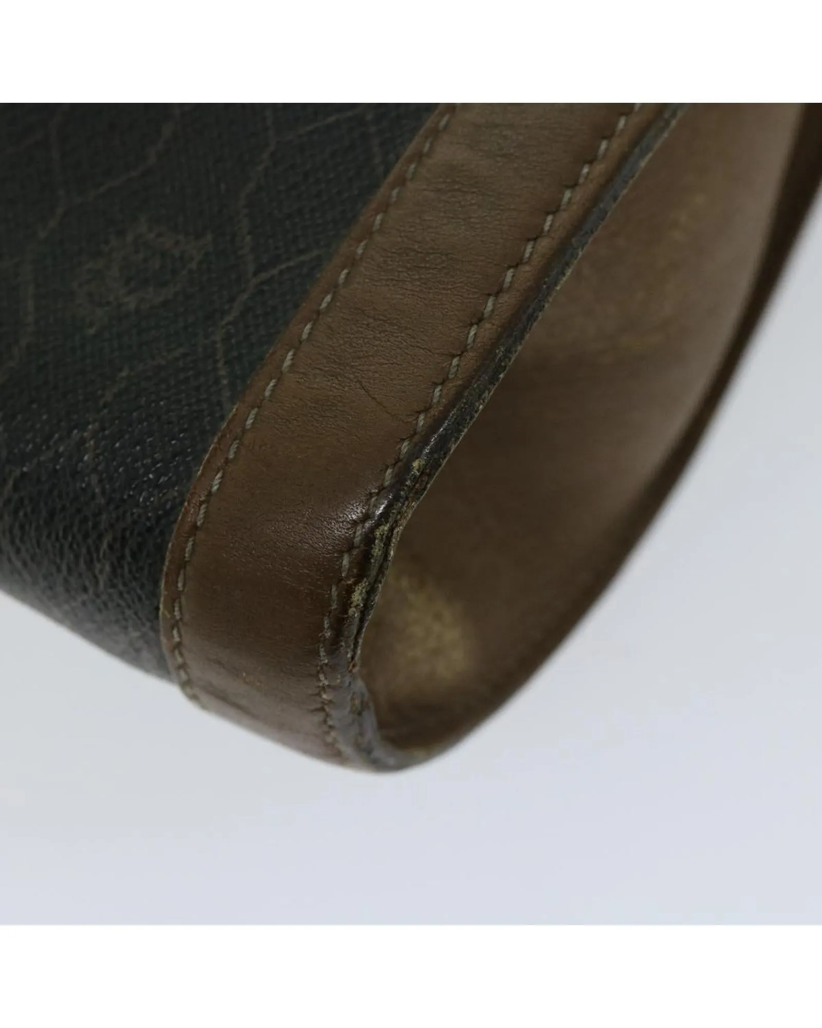 Canvas Honeycomb Clutch Bag in Black PVC Leather