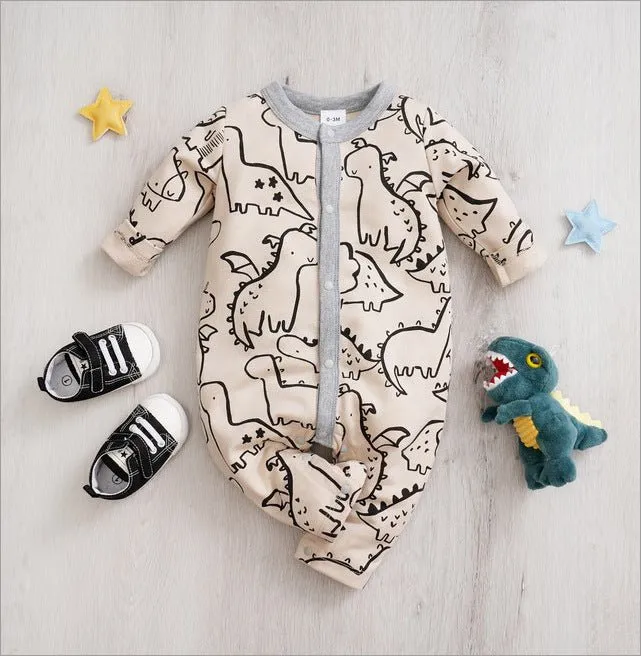 Cartoon Animals Long Sleeve Jumpsuit (6 Designs)