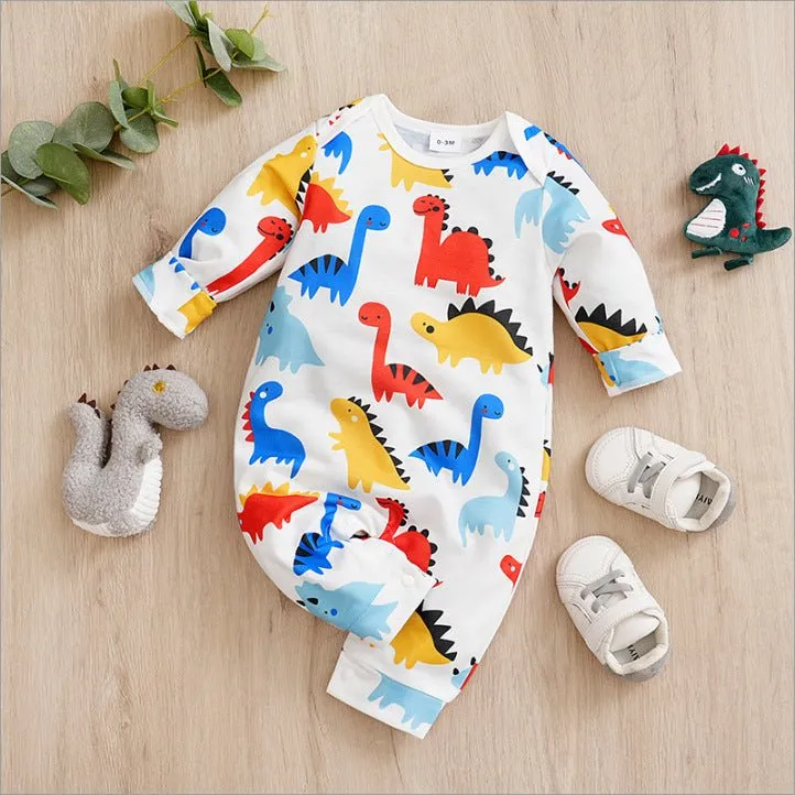 Cartoon Animals Long Sleeve Jumpsuit (6 Designs)
