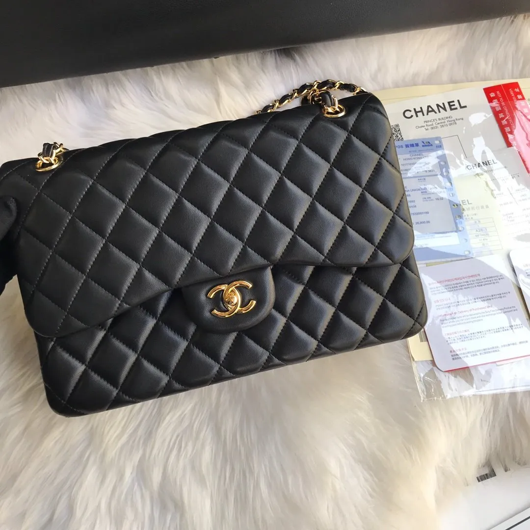 CC Flap Bag X Lambskin Jumbo