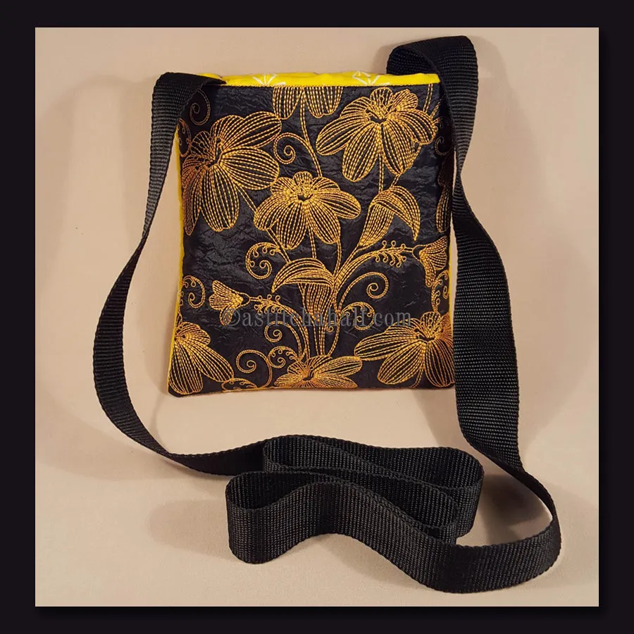 Chalk Board Spring Flowers Cross Body Bag